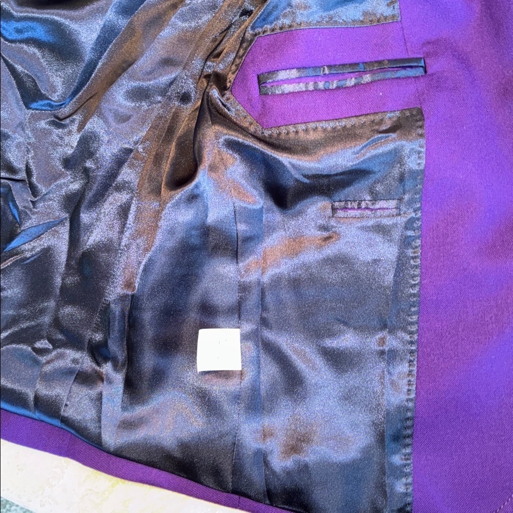 J Crew "Schoolboy" Blazer Women's 0, Purple Wool, Classic tailoring. EUC - Picture 9 of 17